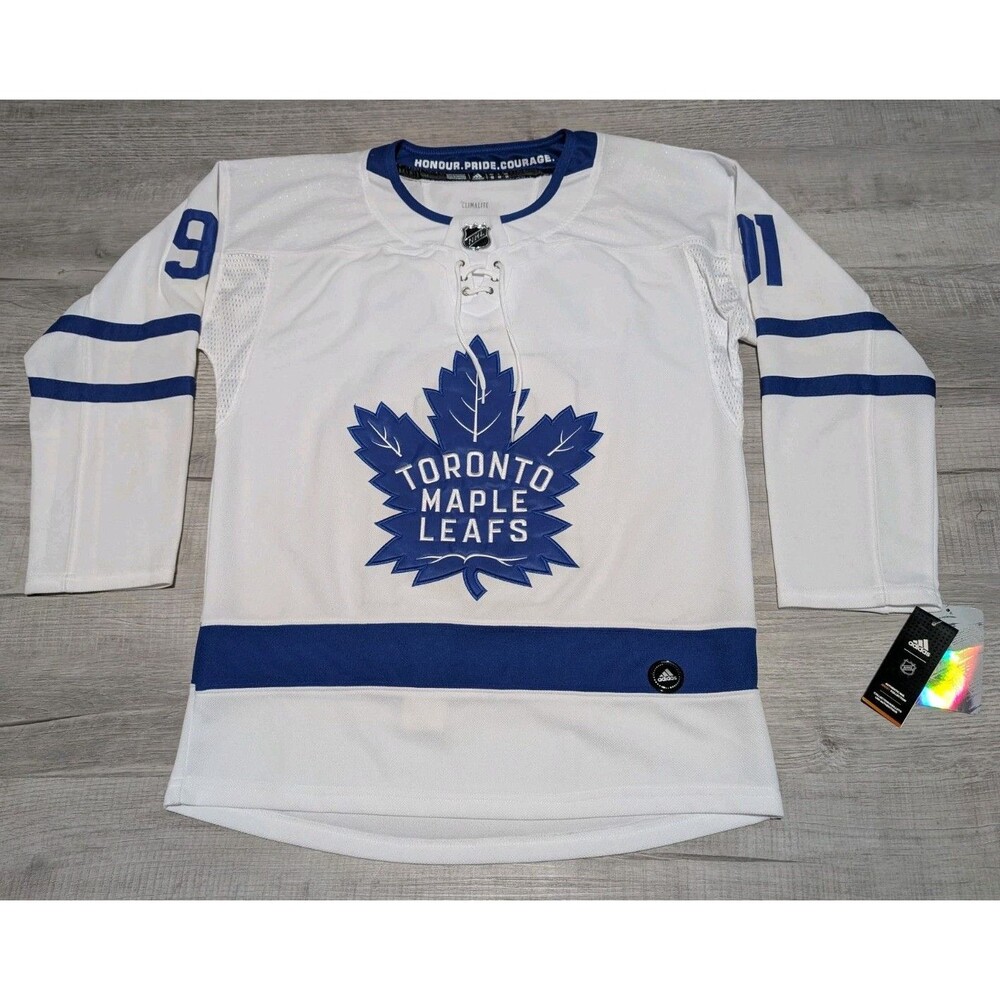Adidas Men's Jersey Toronto Maple Leaves Tavares Hockey NHL Sz 50 w/ Fight Strap
